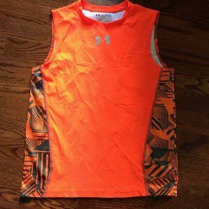 YOUTH UNDER ARMOUR LOOSE HEATGEAR T-SHIRT TANK TOP TEE Sz. L LARGE YLG EUC